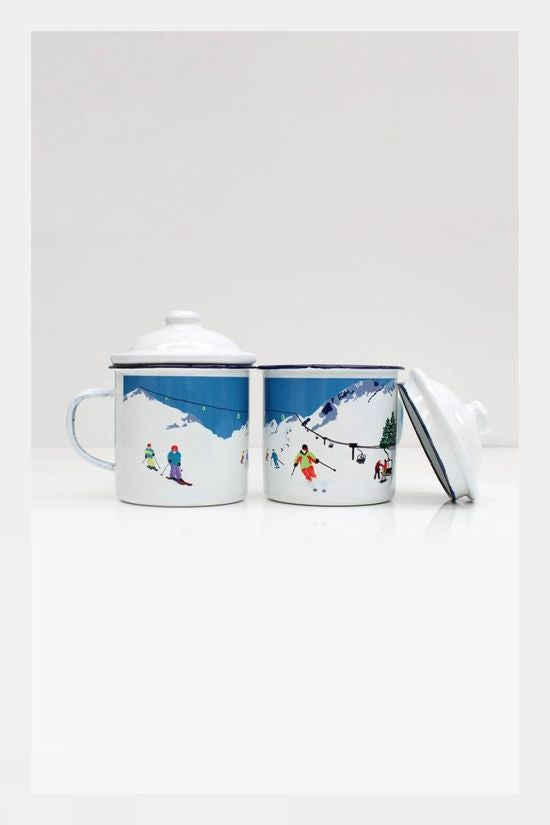  Rolfe & Wills Weekend Explorer Ski Enamel Mug With Lid