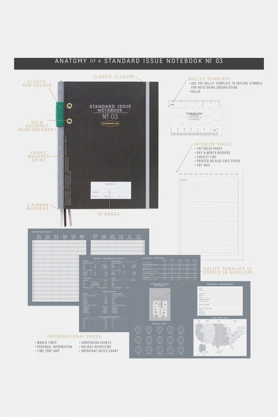  Standard Issue No.03 Hardcover Planner Notebook