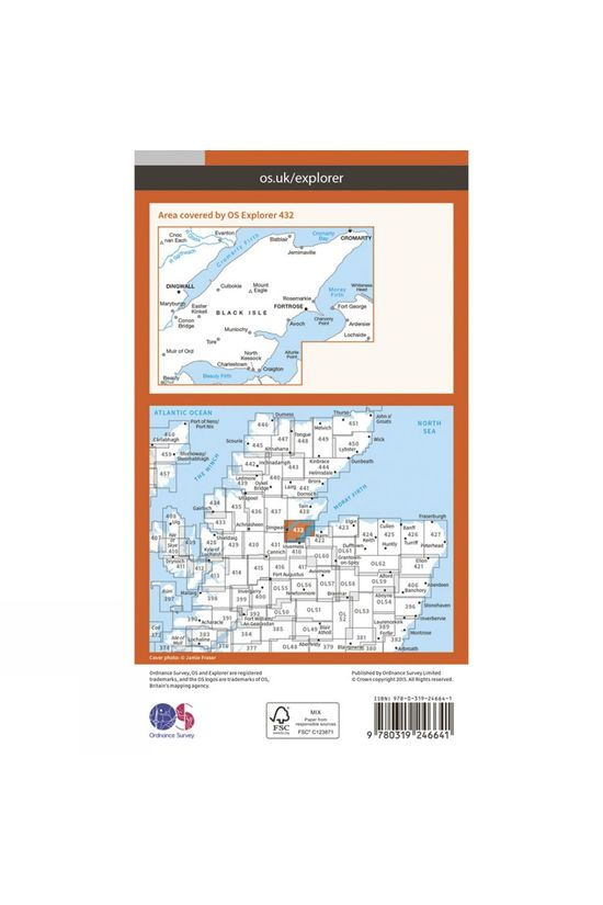  Ordnance Survey Explorer Map 432 Black Isle