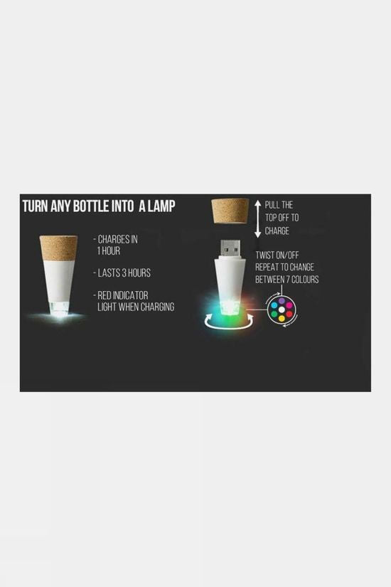  Suck UK Rechargeable Bottle Light - Multicolour
