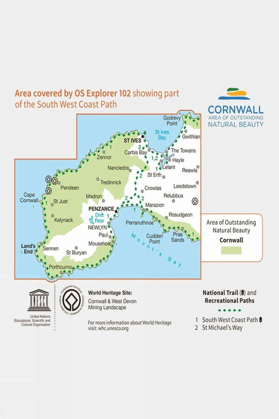  Explorer Map 102 Land's End