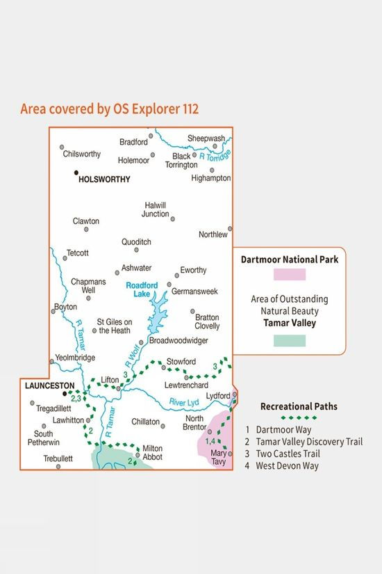  Ordnance Survey Explorer Map 112 Launceston And Holsworthy