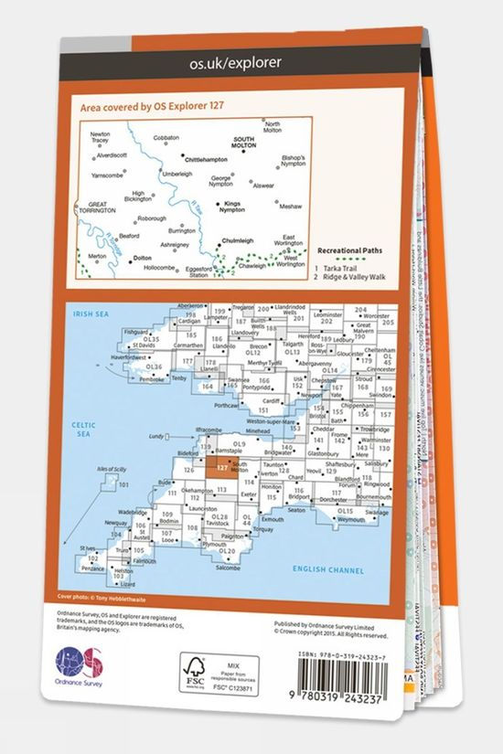  Ordnance Survey Explorer Map 127 South Molton And Chulmleigh