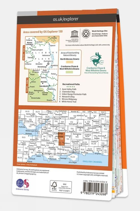  Ordnance Survey Explorer Map 130 Salisbury And Stonehenge