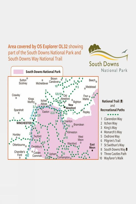  Ordnance Survey Explorer Map OL32 Winchester, New Alresford And East Meon