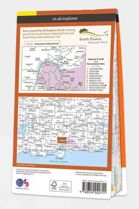  Ordnance Survey Explorer Map OL32 Winchester, New Alresford And East Meon