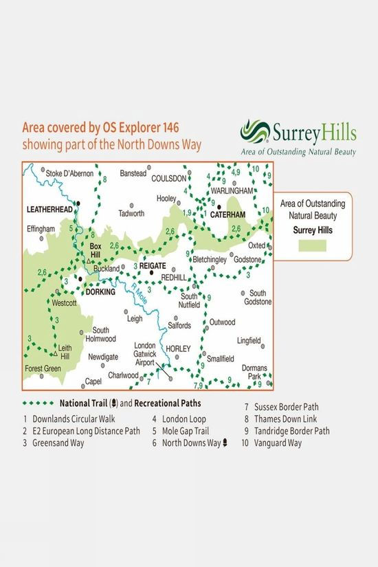  Explorer Map 146 Dorking, Box Hill And Reigate