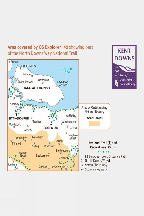  Ordnance Survey Explorer Map 149 Sittingbourne And Faversham