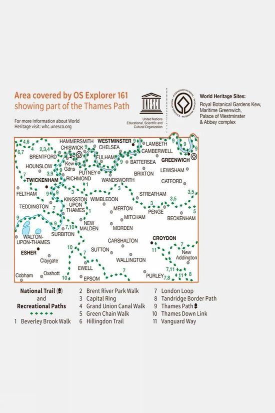  Ordnance Survey Explorer Map 161 London South