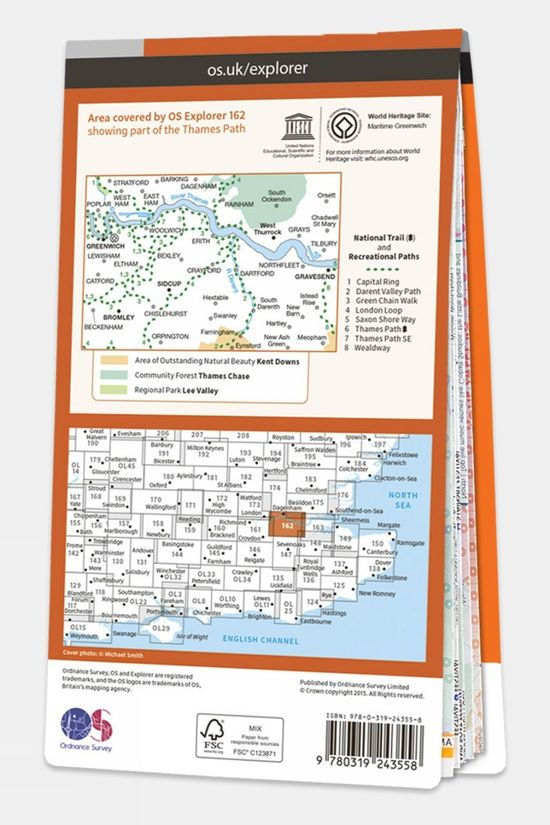  Explorer Map 162 Greenwich And Gravesend