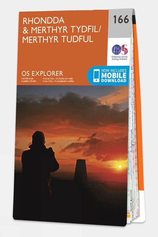  Ordnance Survey Explorer Map 166 Rhondda And Merthyr Tydfil