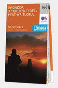  Ordnance Survey Explorer Map 166 Rhondda And Merthyr Tydfil