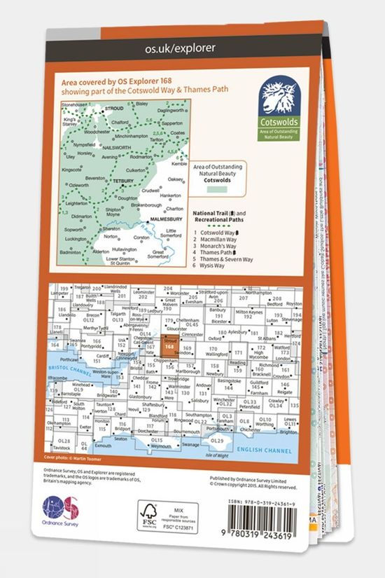  Explorer Map 168 Stroud, Tetbury And Malmesbury