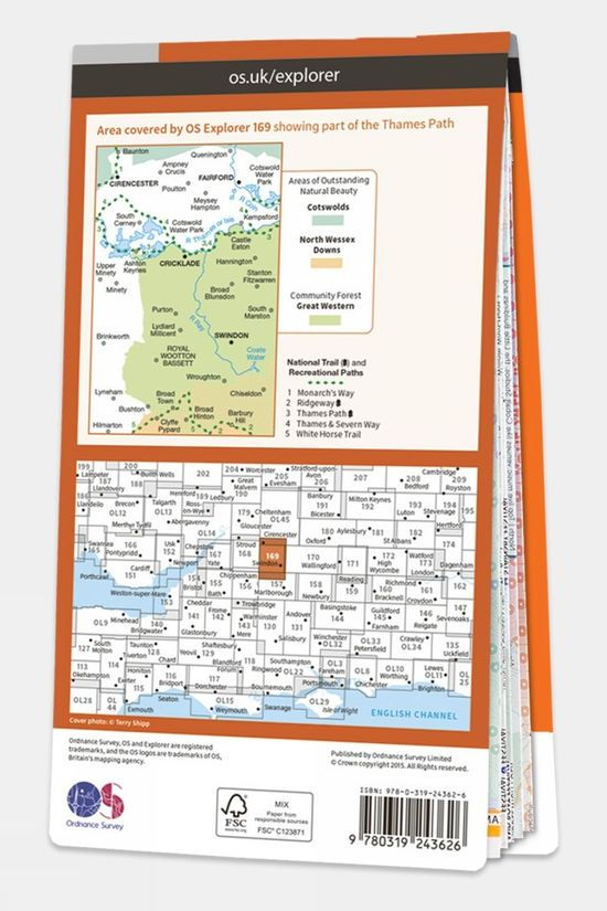  Ordnance Survey Explorer Map 169 Cirencester And Swindon