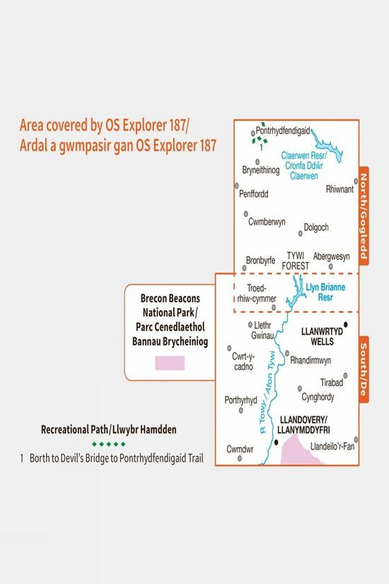  Ordnance Survey Explorer Map 187 Llandovery