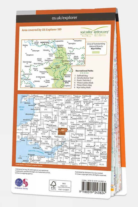  Explorer Map 189 Hereford And Ross-on-Wye