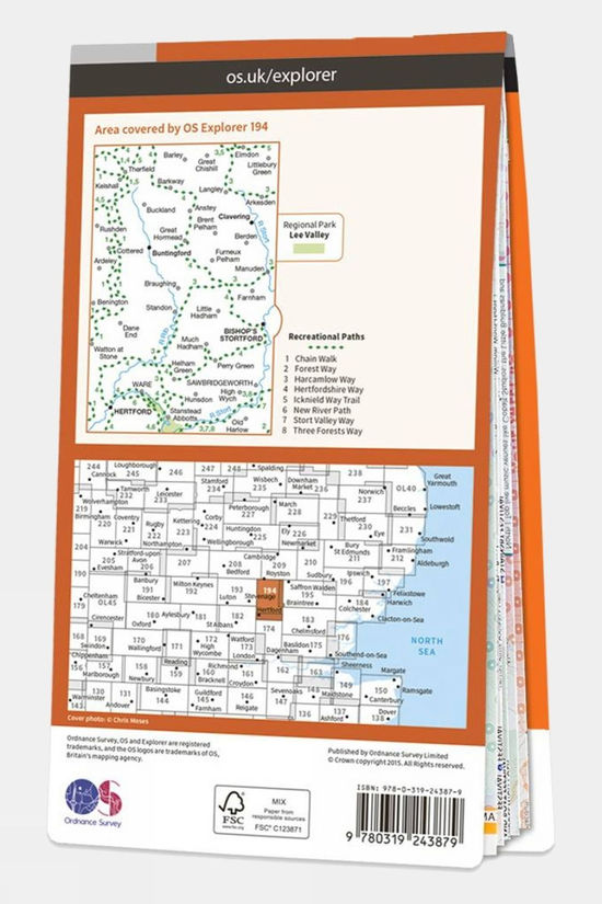  Explorer Map 194 Hertford And Bishops Stortford