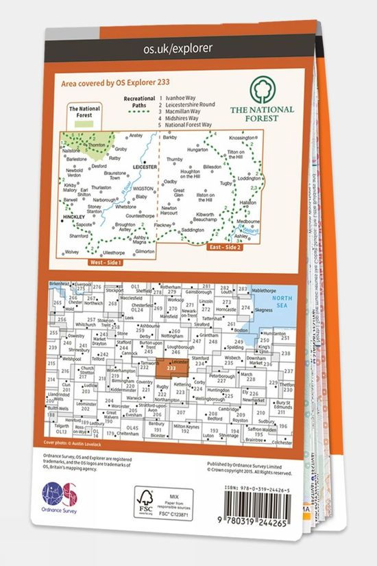  Ordnance Survey Explorer Map 233 Leicester And Hinckley