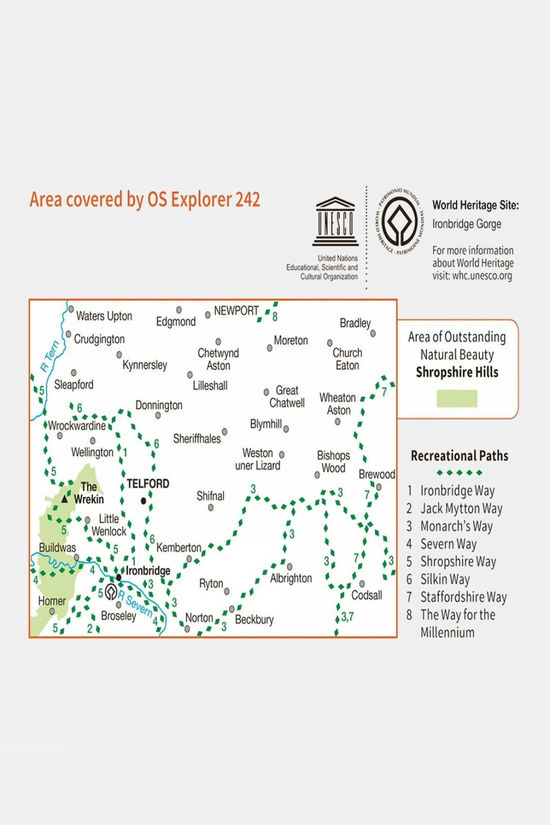 Explorer Map 242 Telford, Ironbridge And The Wrekin