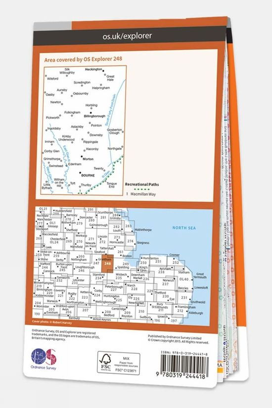  Ordnance Survey Explorer Map 248 Bourne And Heckington