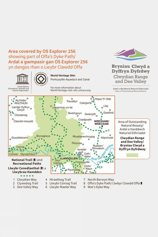  Ordnance Survey Explorer Map 256 Wrexham And Llangollen