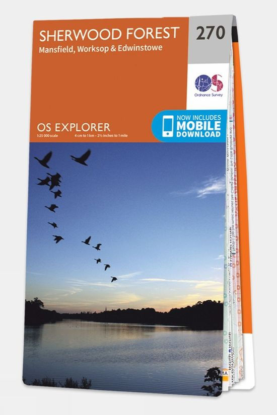  Ordnance Survey Explorer Map 270 Sherwood Forest