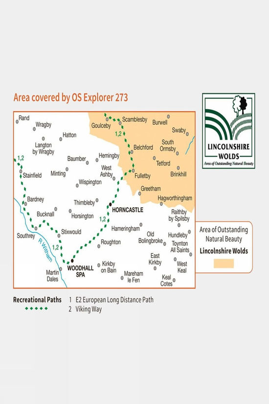  Explorer Map 273 Lincolnshire Wolds South