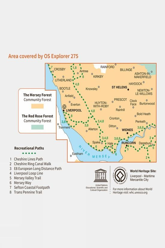  Ordnance Survey Explorer Map 275 Liverpool