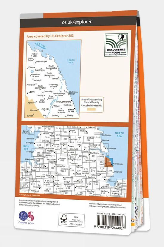  Ordnance Survey Explorer Map 283 Louth And Mablethorpe