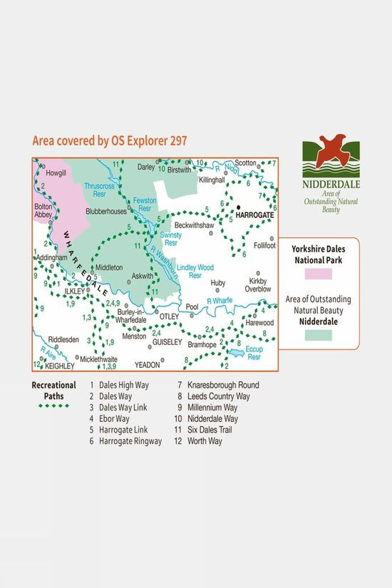  Explorer Map 297 Lower Wharfedale And Washburn Valley
