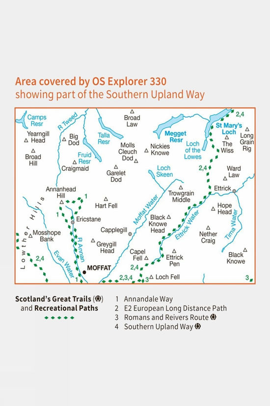  Explorer Map 330 Moffat And St Mary's Loch