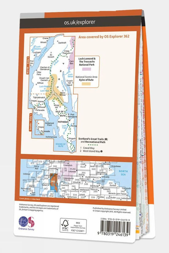  Explorer Map 362 Cowal West And Isle Of Bute