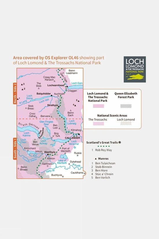  Ordnance Survey Explorer Map OL46 The Trossachs