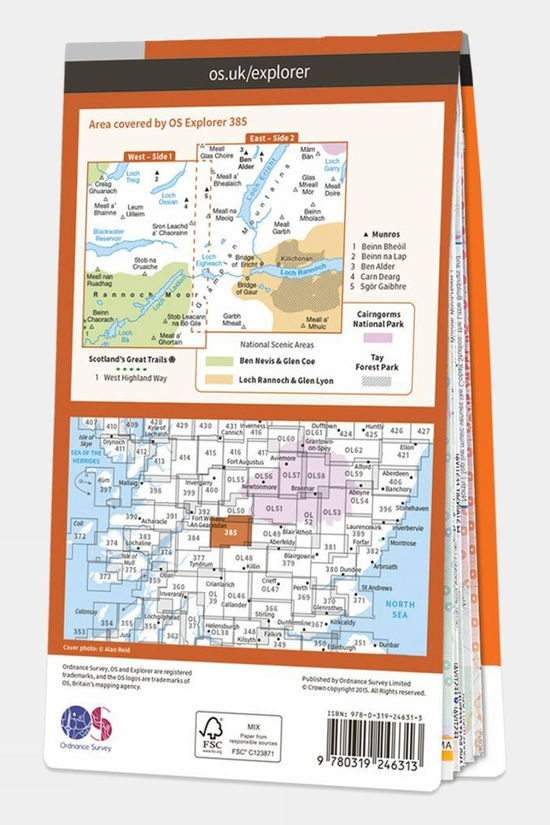  Explorer Map 385 Rannoch Moor And Ben Alder