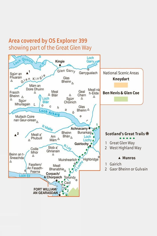  Explorer Map 399 Loch Arkaig