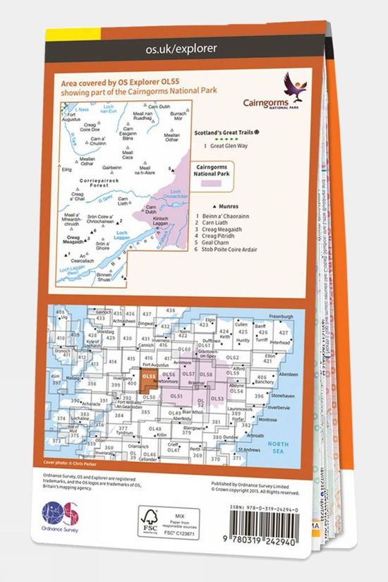  Explorer Map OL55 Loch Laggan And Creag Meagaidh