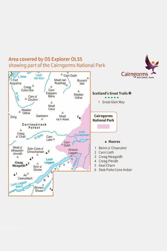  Explorer Map OL55 Loch Laggan And Creag Meagaidh