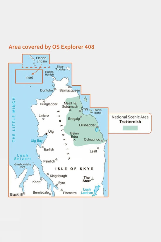  Explorer Map 408 Skye - Trotternish And The Storr