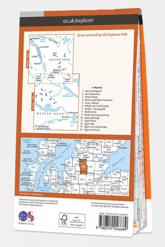  Explorer Map 436 Beinn Dearg And Loch Fannich