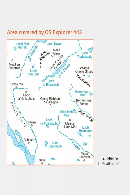  Explorer Map 443 Ben Klibreck And Ben Armine