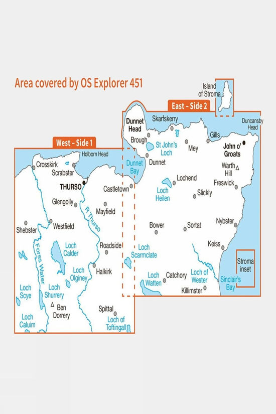  Explorer Maps 451 Thurso And John O' Groats