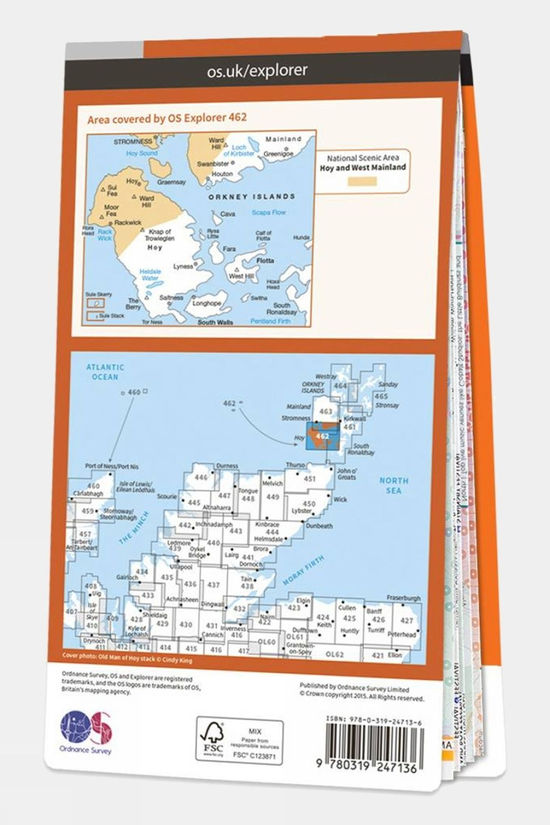  Explorer Map 462 Orkney - Hoy, South Walls And Flotta