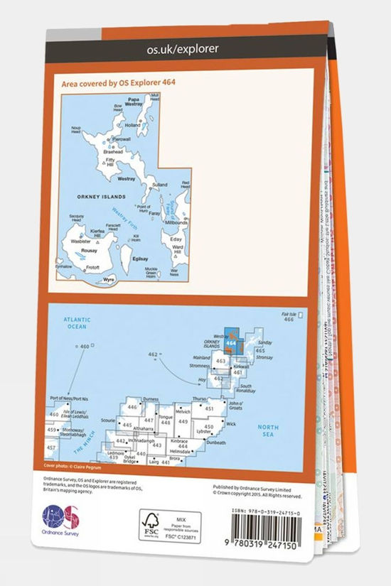  Explorer Map 464 Orkney - Westray, Papa Westray, Rousay, Egilsay And Wyre