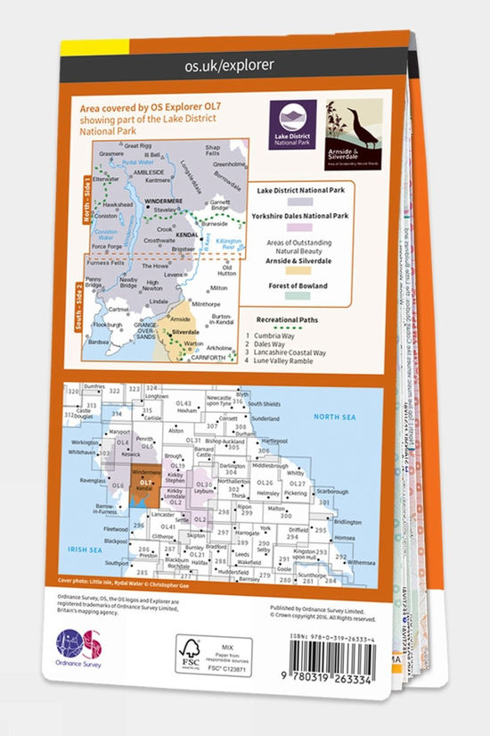  Explorer Map OL7 The Lake District - South-Eastern Area