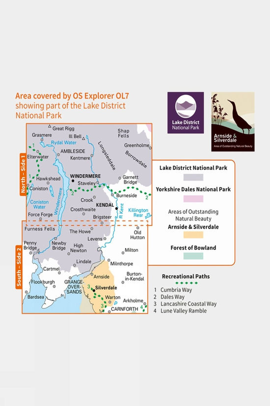  Explorer Map OL7 The Lake District - South-Eastern Area