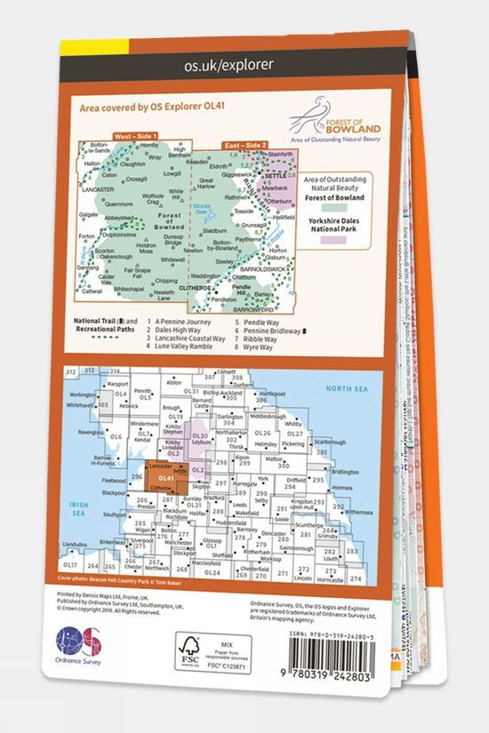  Explorer Map OL41 Forest Of Bowland And Ribblesdale