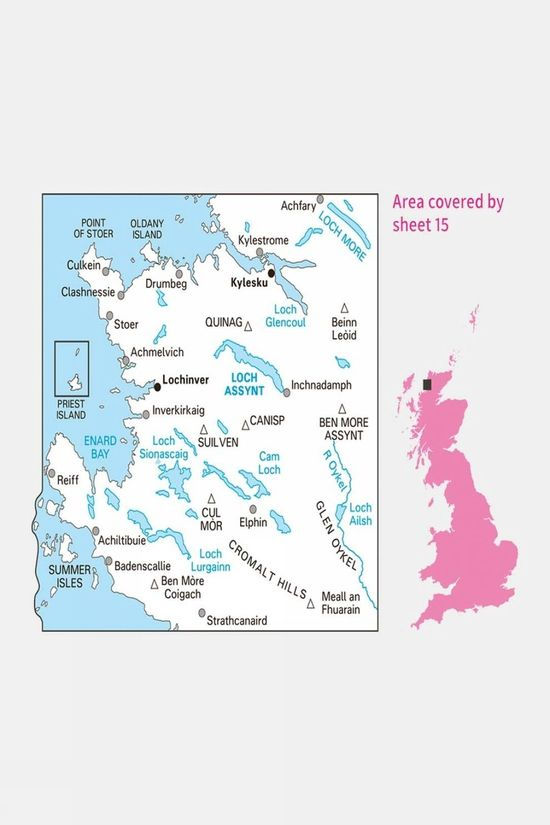  Ordnance Survey Landranger Map 15 Loch Assynt