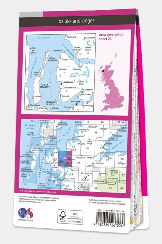 Ordnance Survey Landranger Map 24 Raasay And Applecross