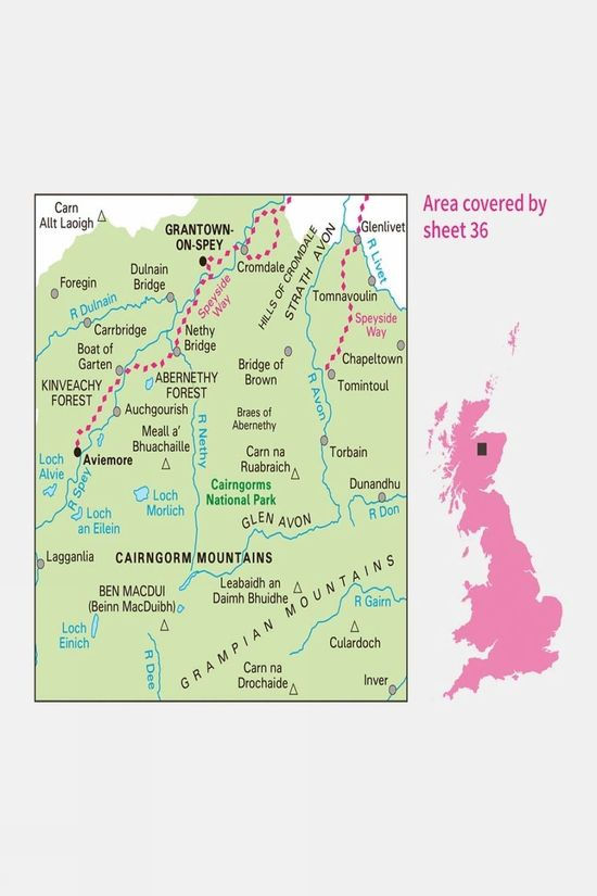 Ordnance Survey Landranger Map 36 Grantown And Aviemore
