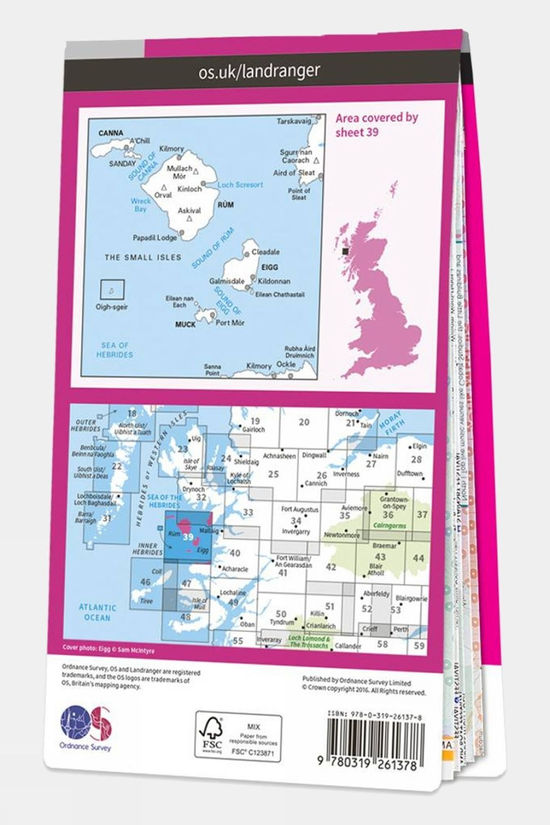  Landranger Map 39 Rum, Eigg, Muck And Canna